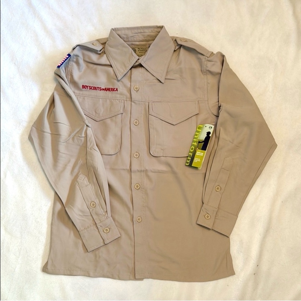 NWT Boy Scout Of America Youth Long Sleeve Uniform Dry Quick Size M